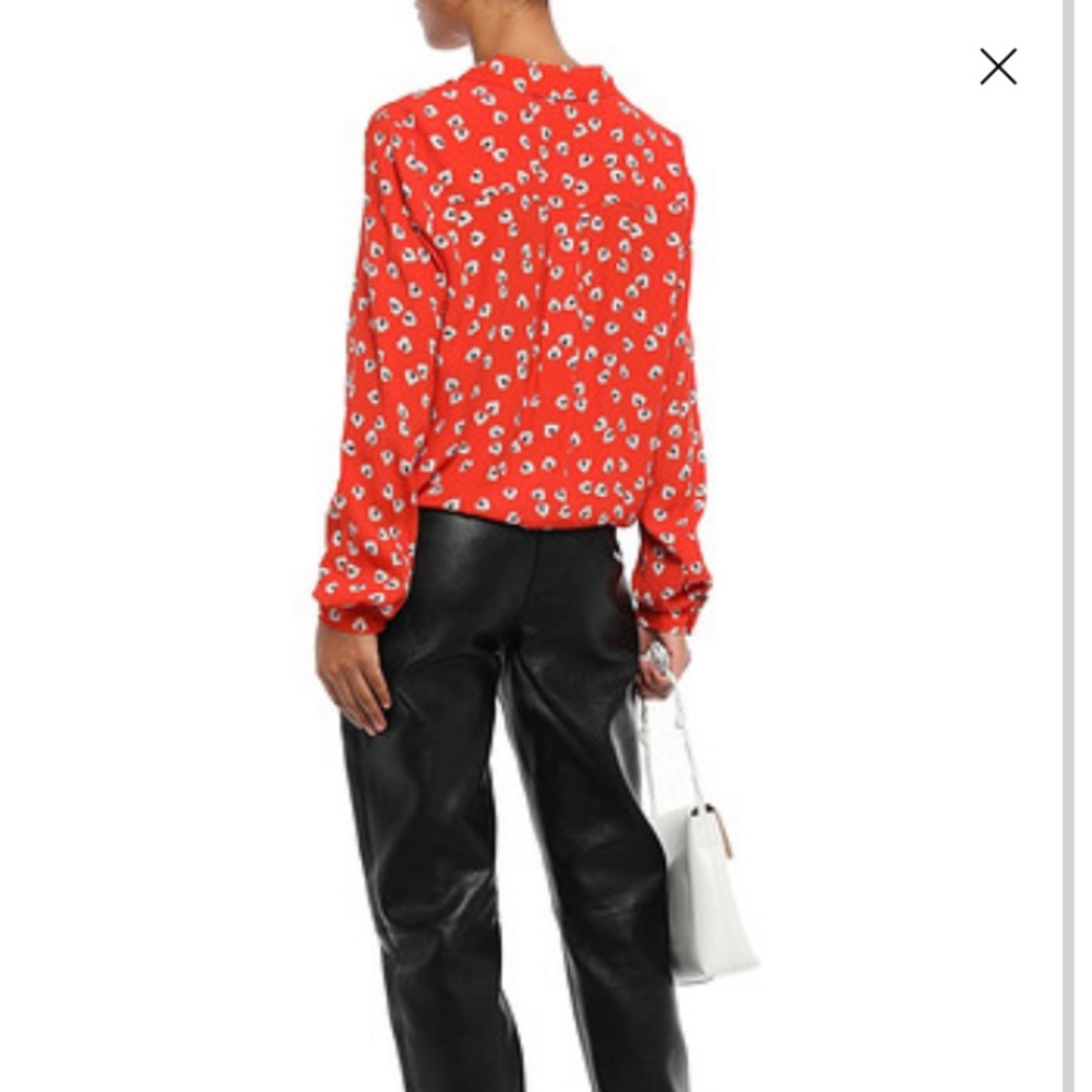 NWT Ganni ❤️ floral print crepe shirt NWT $145 - Picture 2 of 5